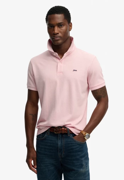 Мужское поло Superdry Co., темно-синее