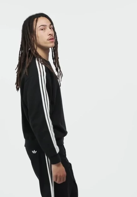 Мужской свитшот adidas Originals Crew, черно-белый