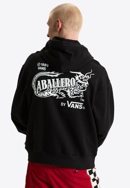 Мужское худи Vans Caballero Pullover, темно-красное, черное