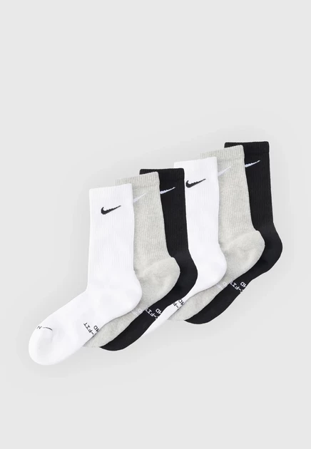 Унисекс носки Nike Performance, 6 пар, бело-серо-черные