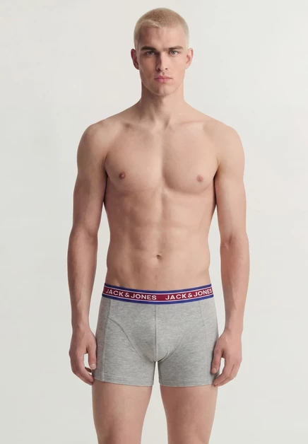 Jack & Jones JACOLIVER TRUNKS 5 PACK NOOS - Trunks - dark grey melange black pack rosin dgm dgm navy blazer