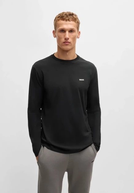 Мужской лонгслив Boss Tee Long, черный