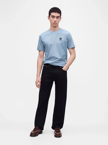 Мужская футболка Belstaff Basic, голубая