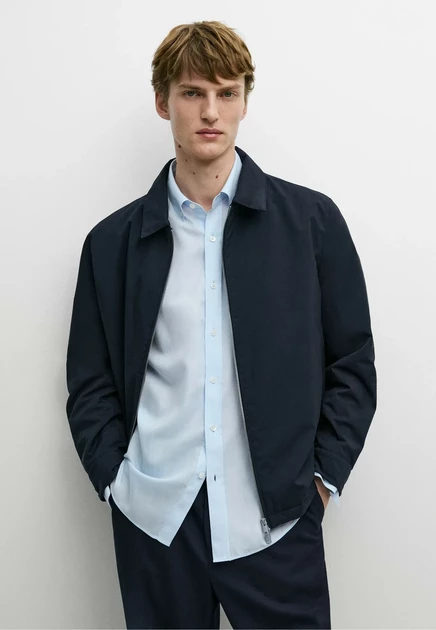 Мужская легкая куртка Massimo Dutti, темно-синяя