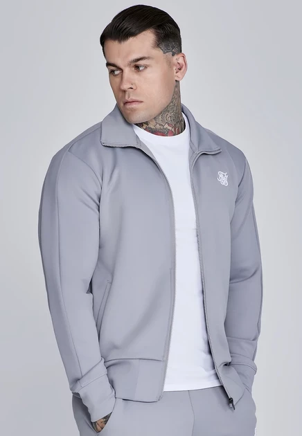 Мужская толстовка SikSilk Essential на молнии, серая