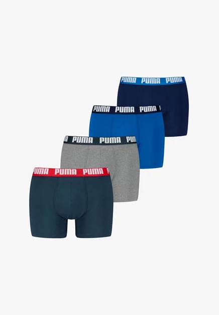 Мужские боксеры Puma Everyday, 4 шт., черно-серо-синие