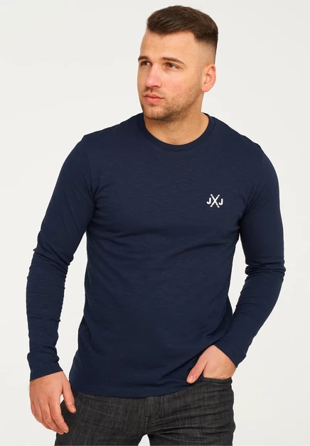Мужской лонгслив Jack & Jones JCORISE INFINITY, темно-синий