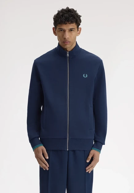 Мужская олимпийка Fred Perry Zip Through, синяя