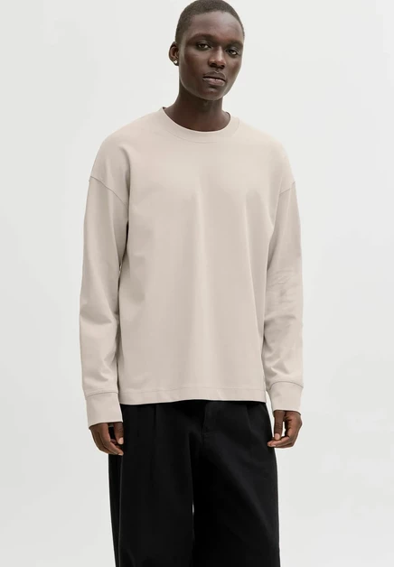 Мужской лонгслив Jack & Jones, серый
