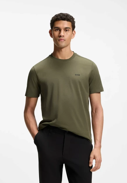 BOSS TEE - Basic T-shirt - white open green fiftyeight