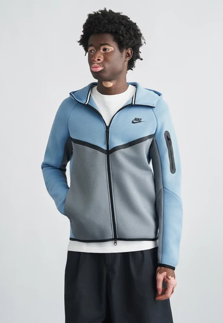 Nike Sportswear Fleece jacket - schwarz work blue/cool grey/black