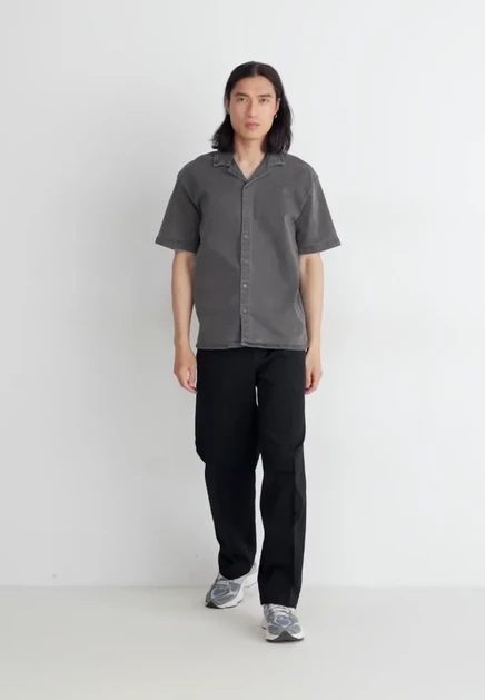 Мужские брюки Dickies 247 Loose Work, серо-черные