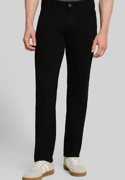 TOM TAILOR TTMARVIN STRAIGHT FIT - Straight leg jeans - used bleached blue denim black denim