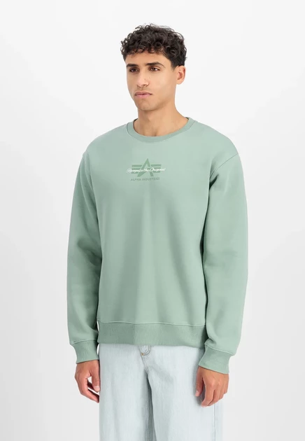 Мужской свитшот Alpha Industries FOAM ML, сине-зеленый