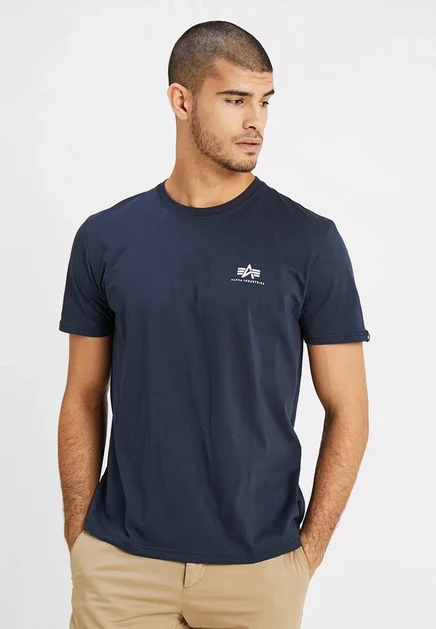 Мужская футболка Alpha Industries Basic, темно-синяя