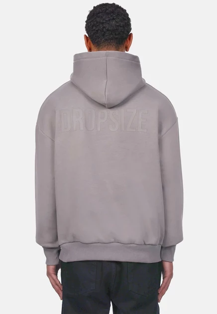 Мужское худи Dropsize HEAVY PRINT, серое