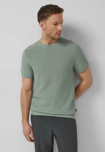 Мужская футболка s.Oliver BLACK LABEL Basic, шалфейная