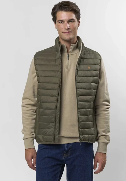 Мужской жилет U.S. Polo Assn. UMMAKS, темно-зеленый