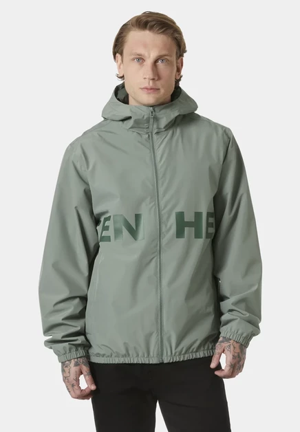 Мужской дождевик Helly Hansen Core Graphic, серо-зелёный