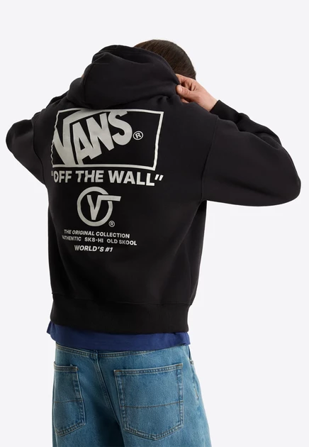 Мужское худи Vans Stacked Hi Pullover, черное