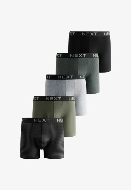 NEXT 5 PACK - Trunks - neutral green grey stripe marl