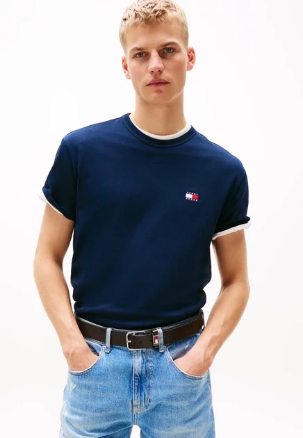 Мужская футболка Tommy Jeans BADGE, темно-синяя