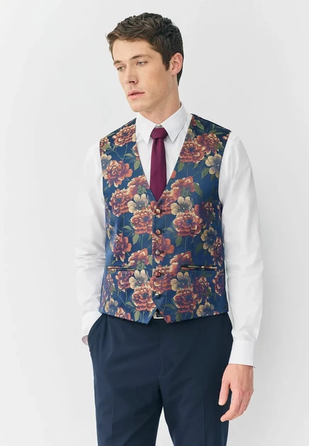 Мужской жилет Next Regular Fit Design, темно-синий