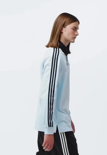 Мужское поло adidas Originals 3-Stripes, голубое