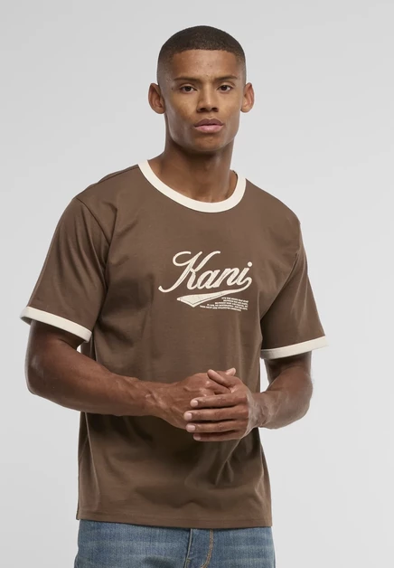 Мужская футболка Karl Kani Varsity, коричнево-белая