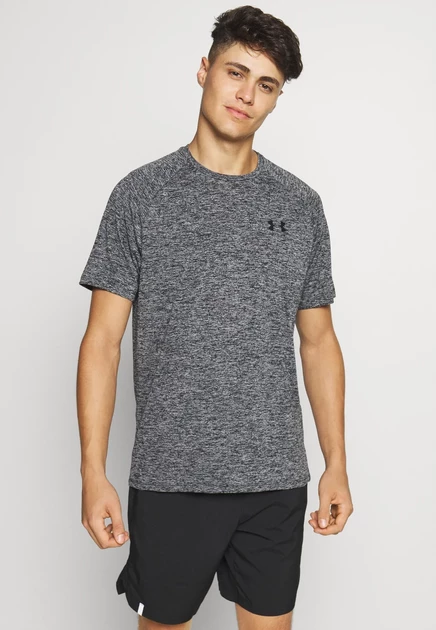 Under Armour TECH 2.0 - Sports T-shirt - white/overcast gray black