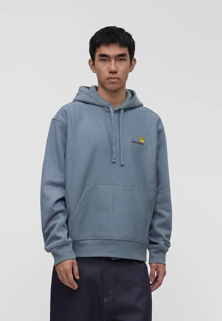 Мужское худи Carhartt WIP American Script, голубое