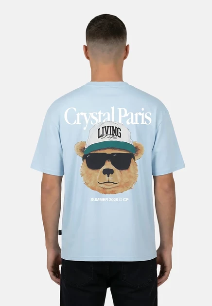 Мужская футболка Crystal Paris Living Life, голубая