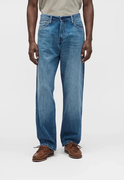 Carhartt WIP AARON PANT - Straight leg jeans - blue  burst washed blue marble used wash