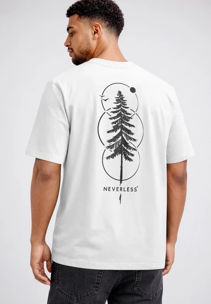 Мужская футболка Neverless Outdoor Baum, белая