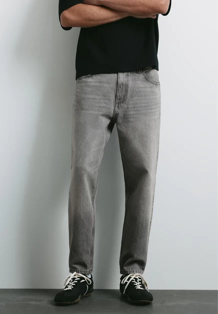 Мужские джинсы Pull&Bear Tapered Fit, светло-серые