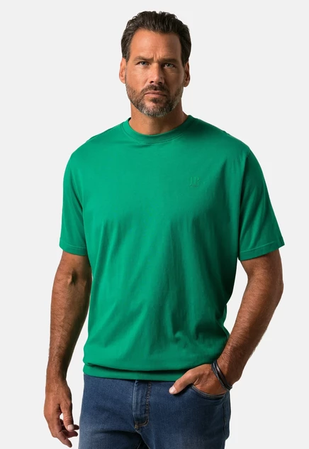 JP1880 BUIK-SHIRT, SPECIALE SNIT, T/M 8XL, KORTE MOUWEN - Basic T-shirt - offwhite grass green