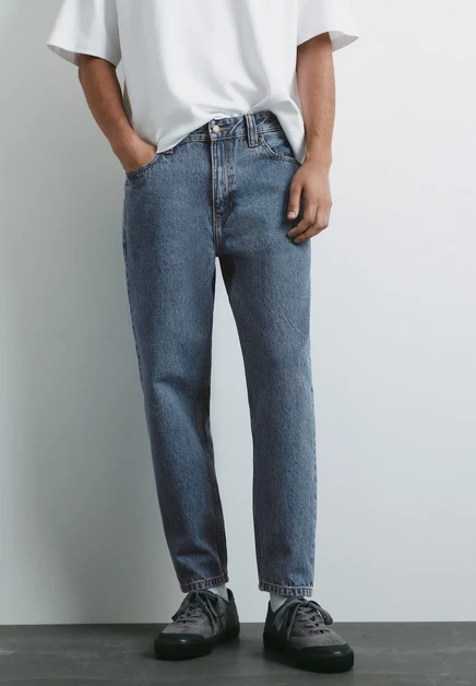 Мужские зауженные джинсы Pull&Bear, синие