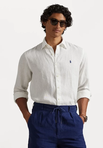 Мужская рубашка Polo Ralph Lauren Custom Fit, белая