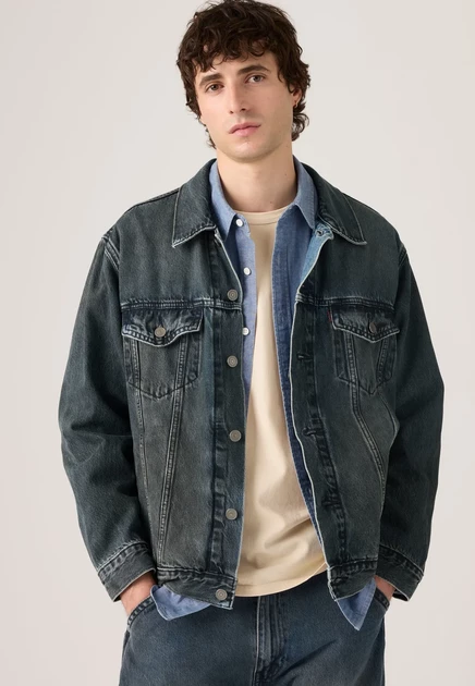 Мужская джинсовка Levi's Trucker, темно-синий деним