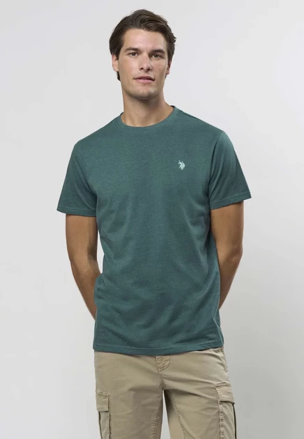 U.S. Polo Assn. UMARJUN T-shirt - Basic T-shirt - white mediterranea melange