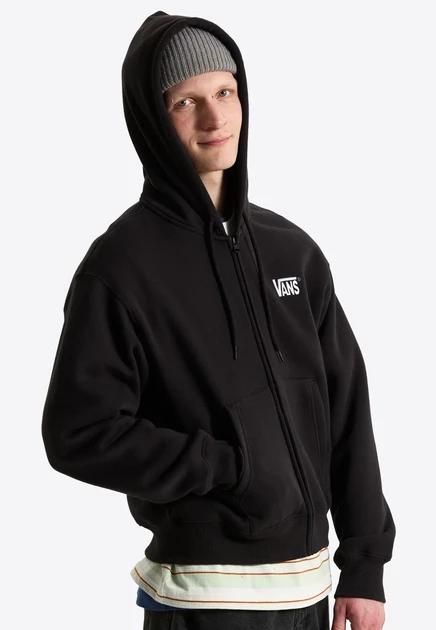 Унисекс худи Vans Stretch Logo Full Zip, черное