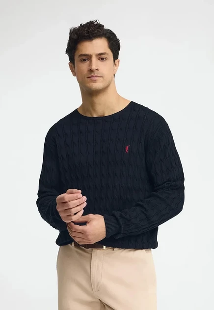 Polo Club GO CABLE U VO - Jumper - baby blue navy