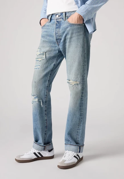 501® LEVI'S® ORIGINAL - Straight leg jeans - you're a star turquoise rivet dx selvedge