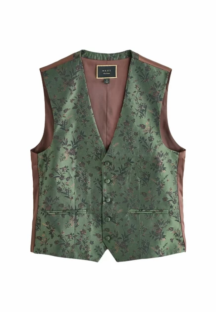 Мужской жилет Next Regular Fit Design, зеленый