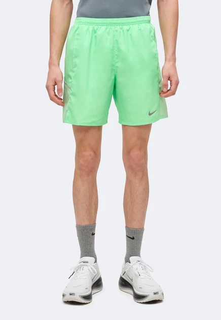 Nike Performance MILER SHORT - Sports shorts - tough red/sport red illusion green/cucumber calm