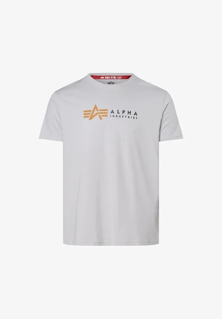 Мужская футболка Alpha Industries Alpha Label T, серая