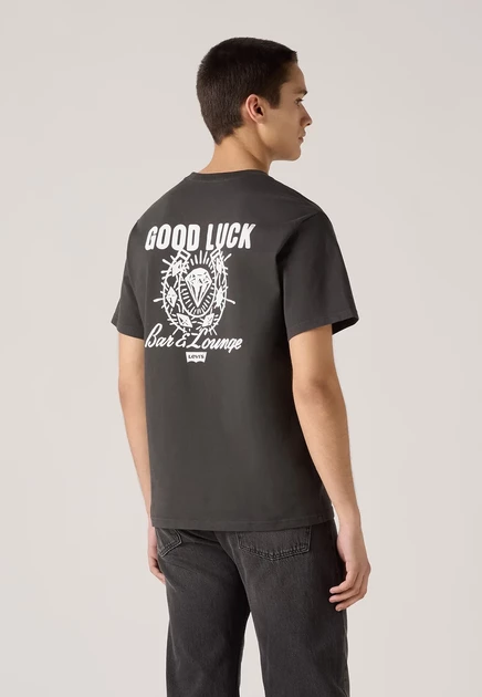 Levi's® RELAXED FIT TEE - Print T-shirt - egret good luck bar pirate black