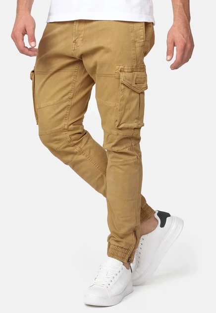 Мужские карго-брюки Indicode Jeans Alex, янтарные
