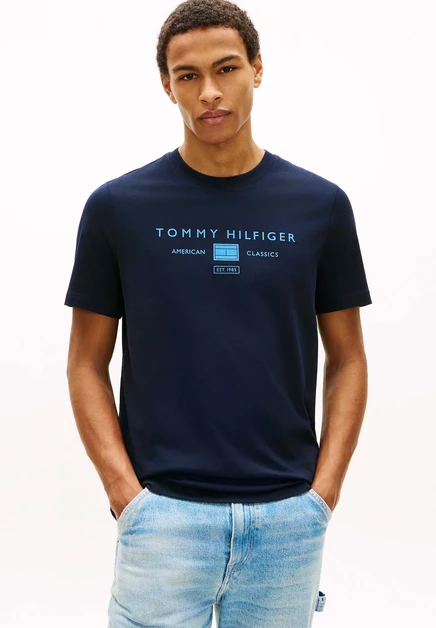 Мужская футболка Tommy Hilfiger Brand Love, черная