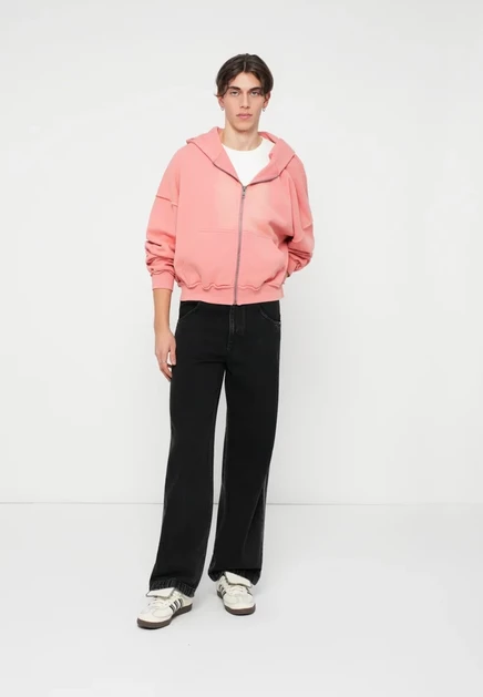 Унисекс худи Atelier de Roupa Acronym на молнии, розовое